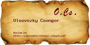Olsovszky Csongor névjegykártya